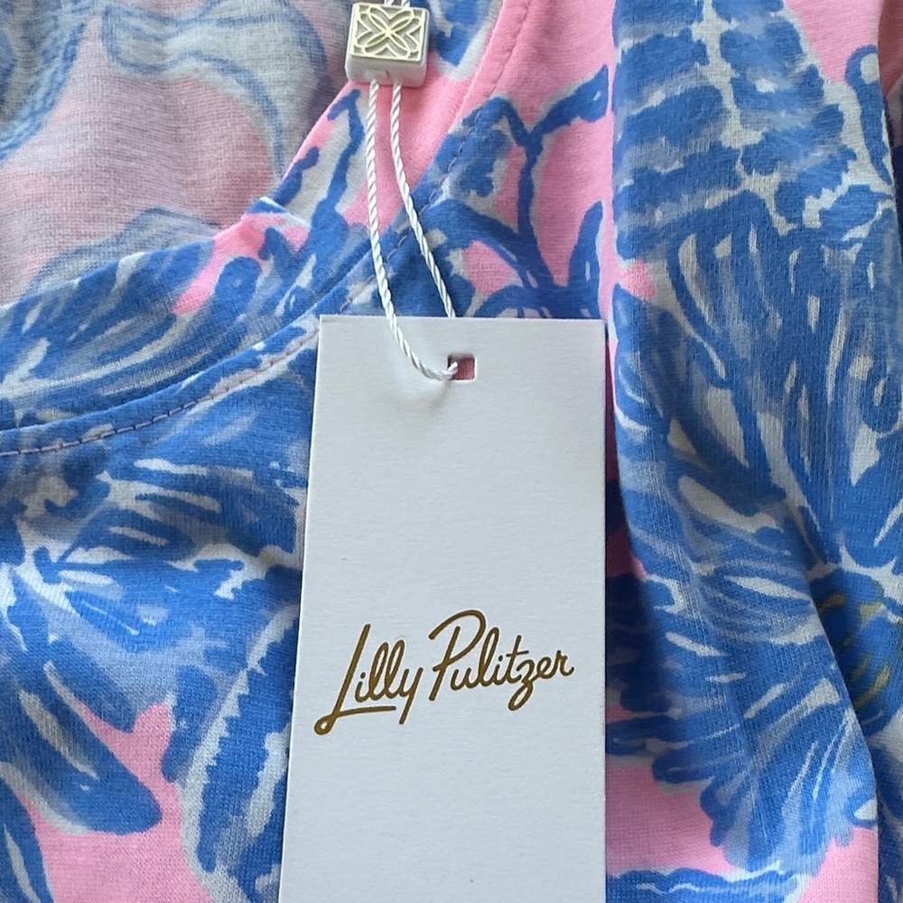 Lilly Pulitzer Pink and Blue Floral Dress - Picture 4 of 7